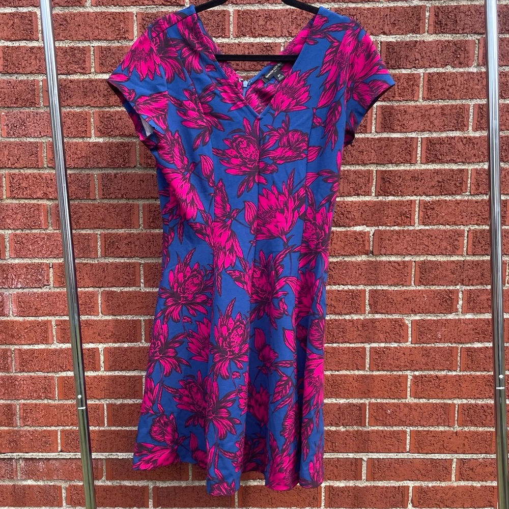 Banana Republic Blue and Pink A-line Midi Dress